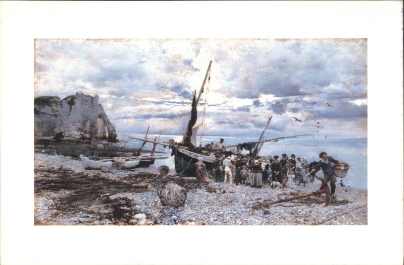 The Return of the Fishing Boats, Etretat France Giovanni Boldini