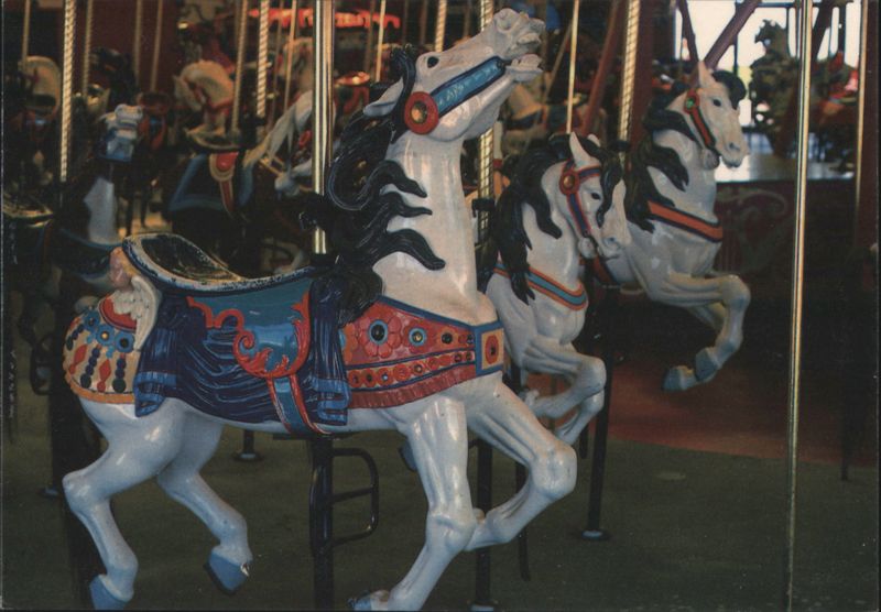 Santa Cruz Beach Boardwalk Looff Carousel Horses California