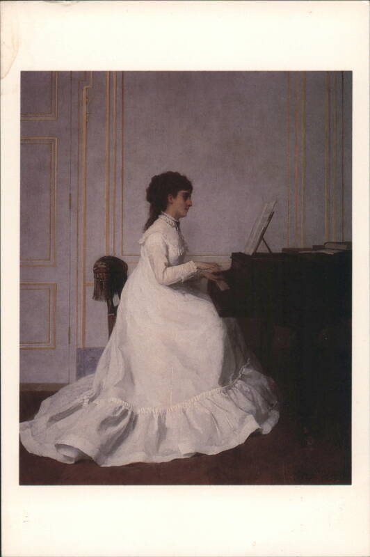 Eva Gonzales at the Piano, 1879 by Alfred Stevens Art