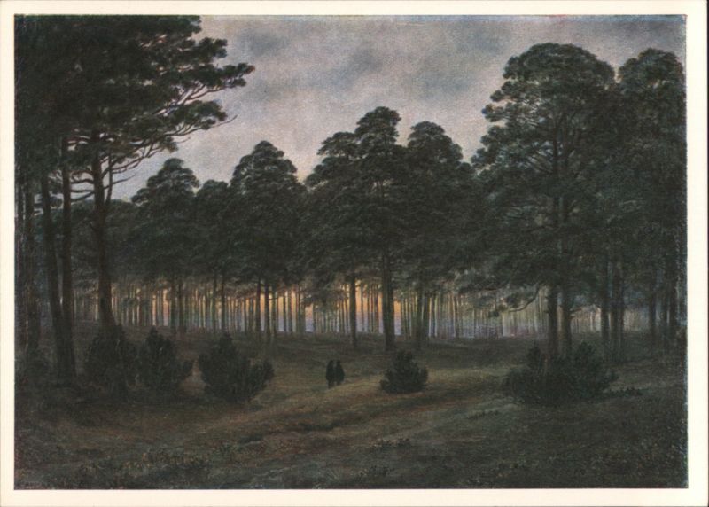 Caspar David Friedrich - The Evening, Forest Scene