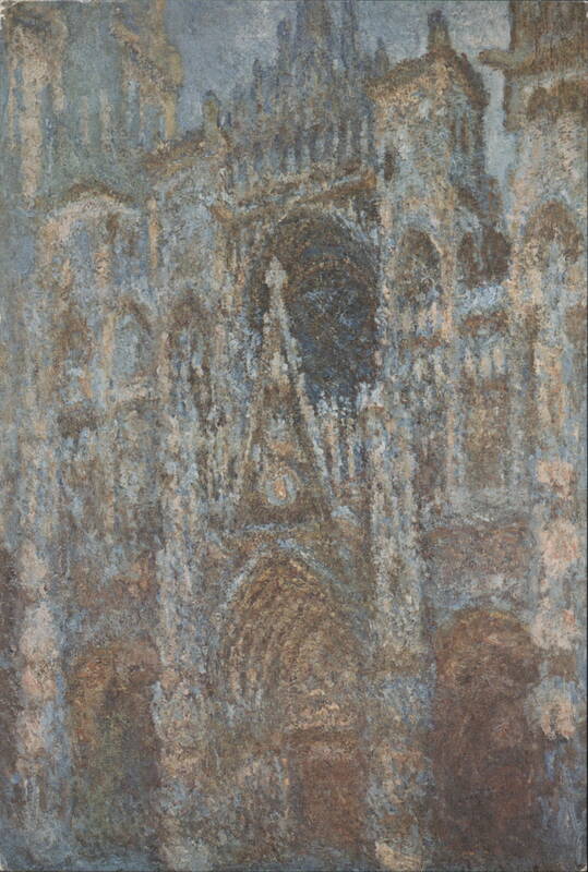 Claude Monet Rouen Cathedral Blue Harmony Morning Sun France