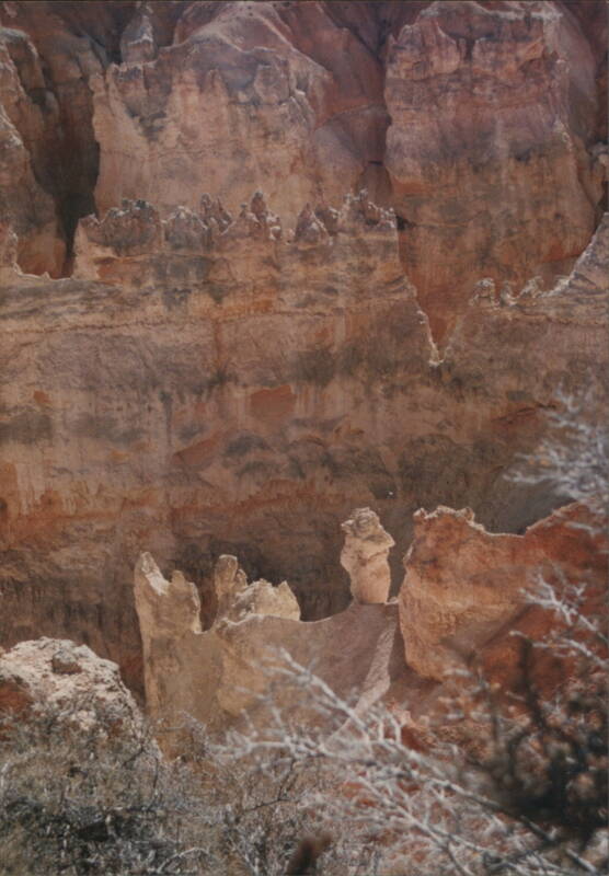 Eroded Rock Formations, Desert Landscape Bryce Canyon National Park