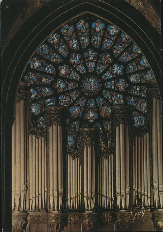 Notre-Dame Cathedral West Rose Window and Great Organs Paris France