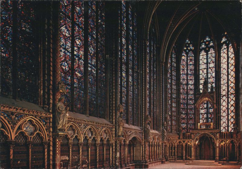 Sainte-Chapelle Interior Stained Glass Windows Paris France