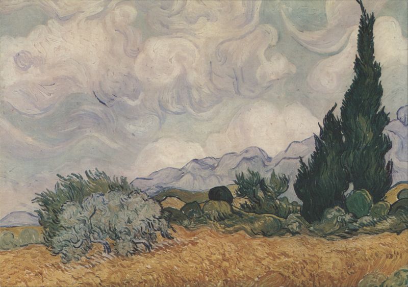 Van Gogh Wheat Field with Cypresses, 1889 Vincent van Gogh
