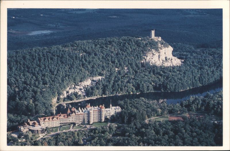 Mohonk Mountain House, Lake & Sky Top Tower Aerial View New Paltz New York