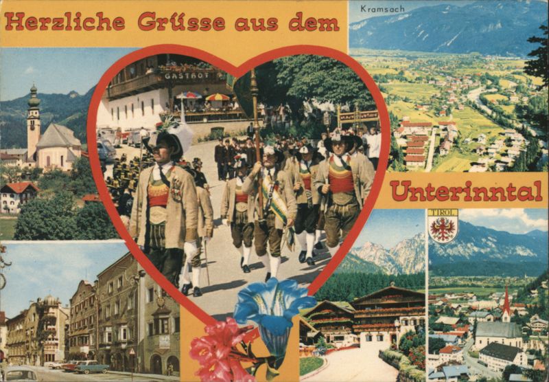 Kramsach Unterinntal Tirol Heart Collage Greetings Austria