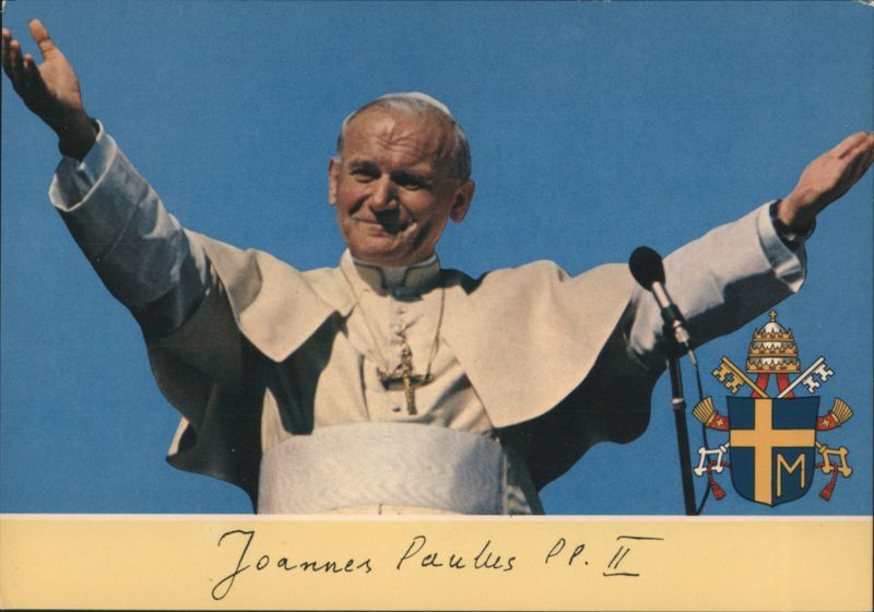 Pope John Paul II Joannes Paulus PP. II Arms Raised