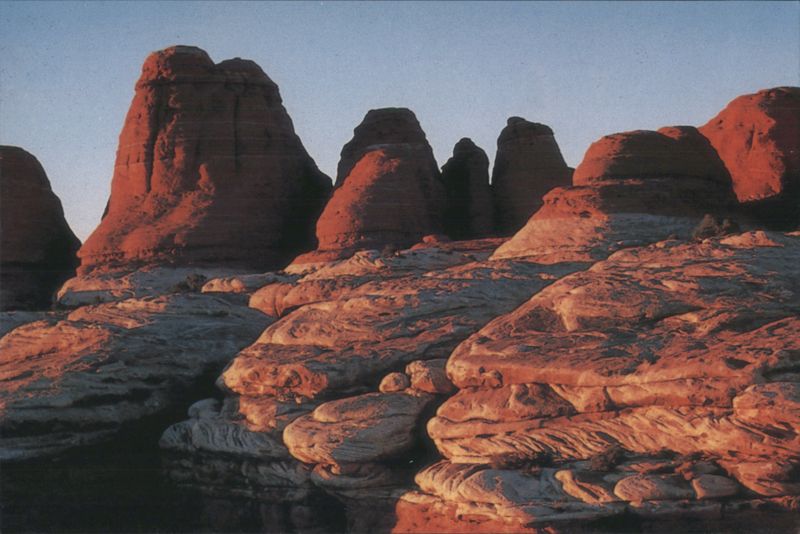 Sunset view of Elephant Hill, Canyonlands Country Utah