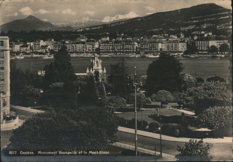 Genève Brunswick Monument & Mont-Blanc Geneva Switzerland