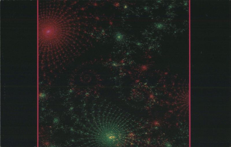 Fractal Image F1AAABBB/161, Red & Green Patterns Modern