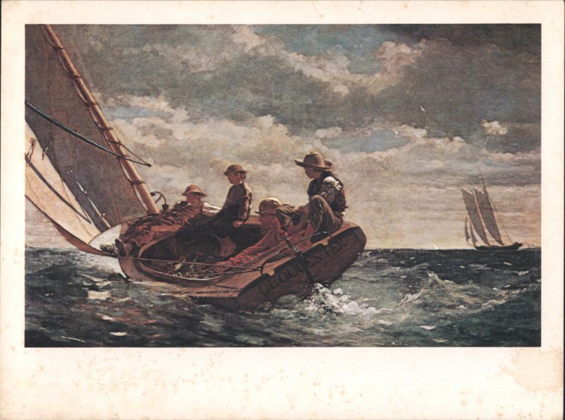 Breezing Up by Winslow Homer, sailboat Gloucester Art