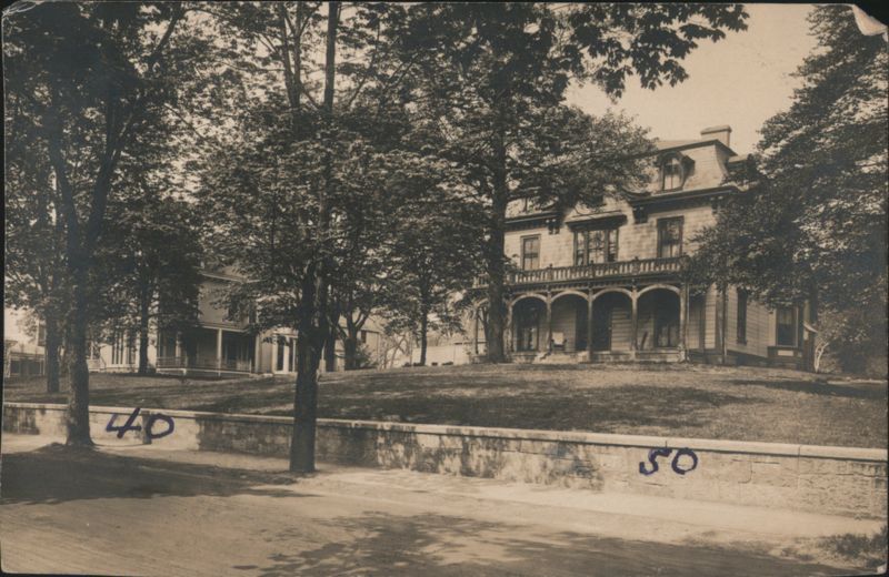 Large House with Porch and Trees Photographs & Snapshots