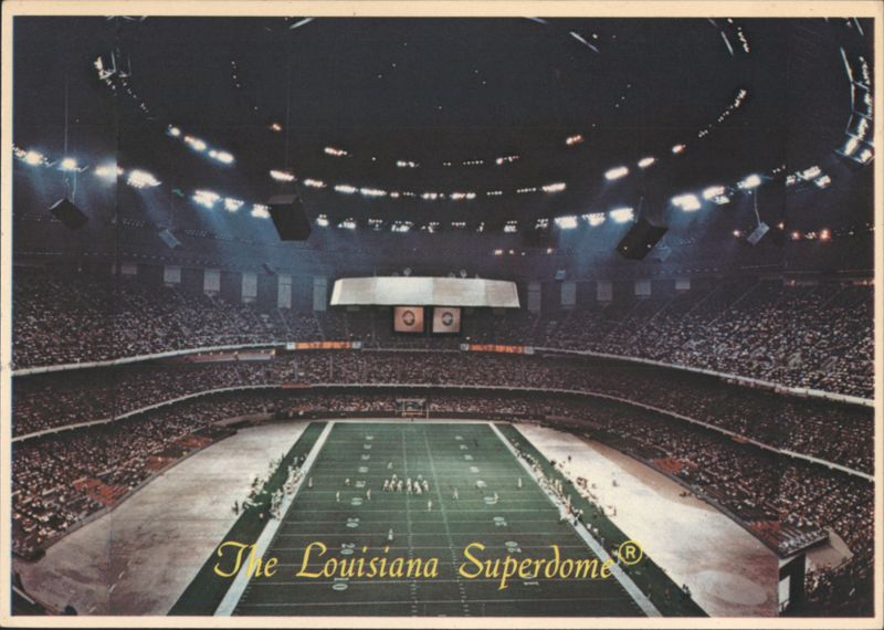 Louisiana Superdome Interior Football Field New Orleans