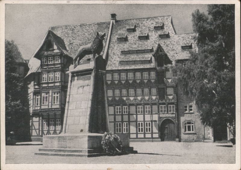 Brunswick, Guildhall and Lion Monument Braunschweig Germany