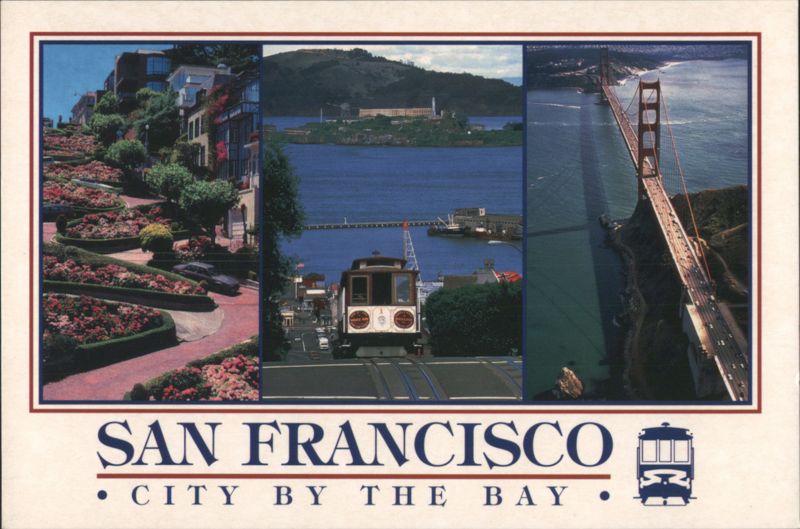 Lombard Street, Cable Car, Golden Gate Bridge, San Francisco California