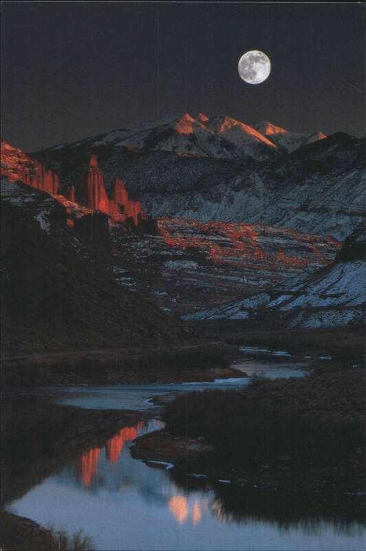 Fisher Towers Colorado River, Moonlit Mountains Utah