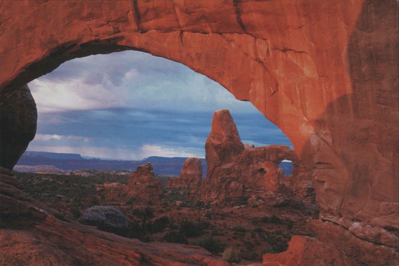 Turret Arch Through Spectacles, Arches National Park Utah
