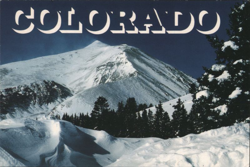 COLORADO Mt. Lincoln from Hoosier Pass Winter Snow