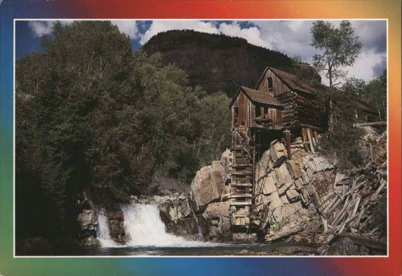 Ore-Crushing Mill, Picturesque Reminder of Silver Days Colorado