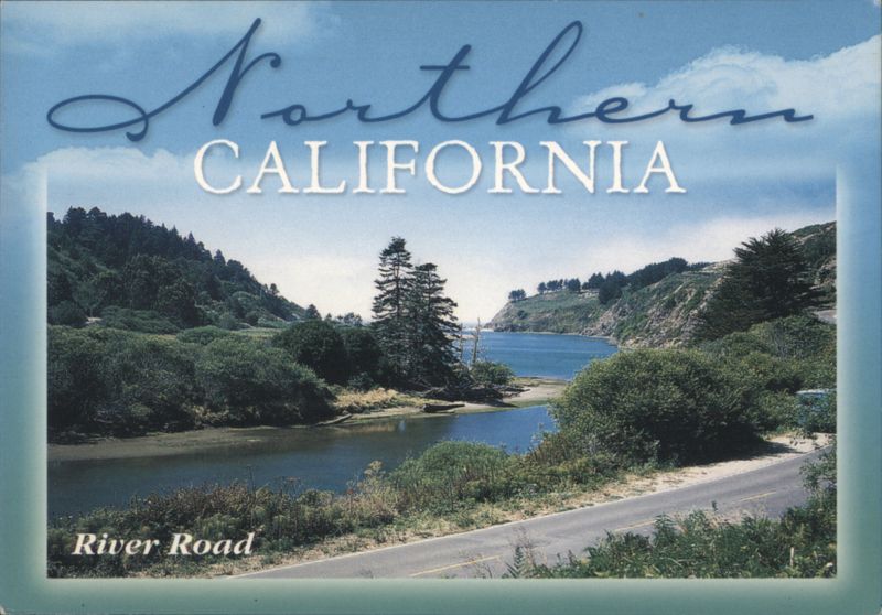 Northern California River Road, River, Road, Sea View