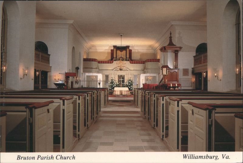 Bruton Parish Church Interior, Williamsburg, VA Virginia