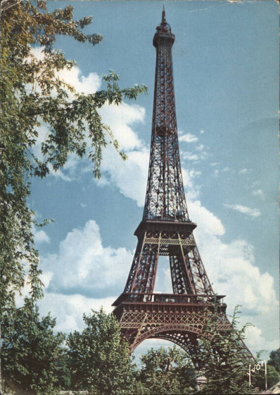 Eiffel Tower from Gardens of Palais de Chaillot Paris France