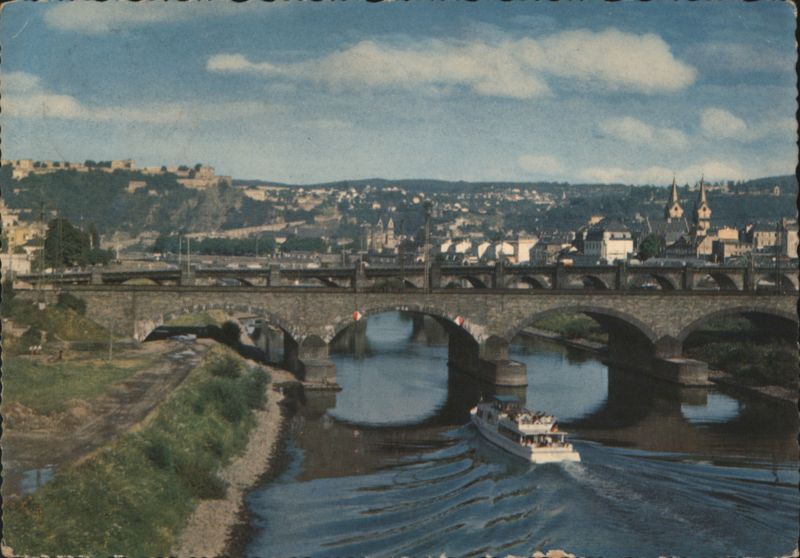 Koblenz Moselle River Bridge & City View Germany