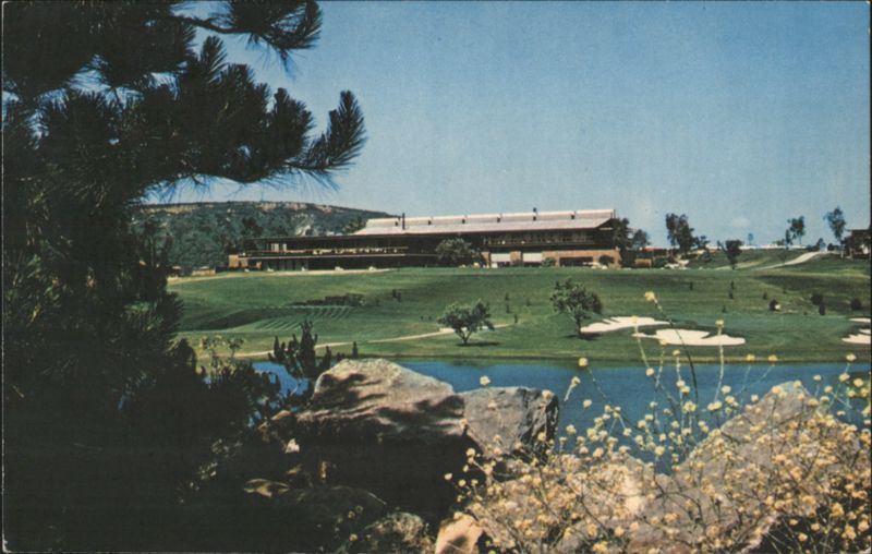 The Clubhouse and 6th Green, LA COSTA HOTEL and SPA Rancho La Costa California