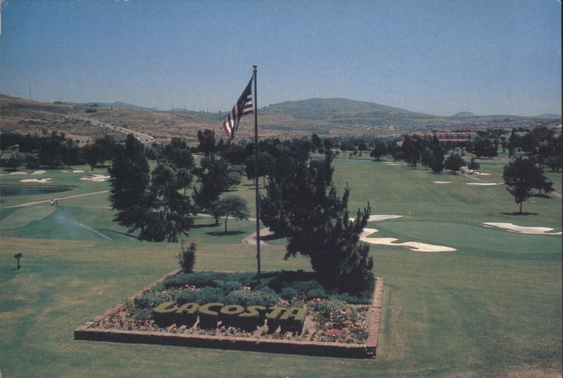La Costa Hotel & Spa Golf Course with American Flag Carlsbad California