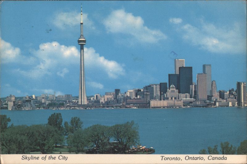 Toronto Skyline with CN Tower, Lake Ontario Canada