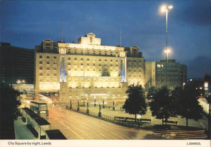 City Square by night, Leeds United Kingdom Yorkshire