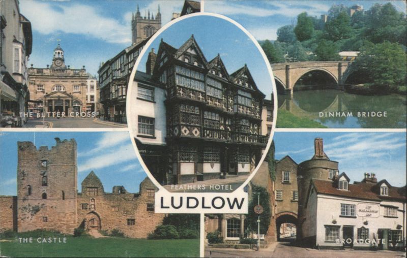Ludlow, England: Feathers Hotel, Castle, Butter Cross, Dinham Bridge