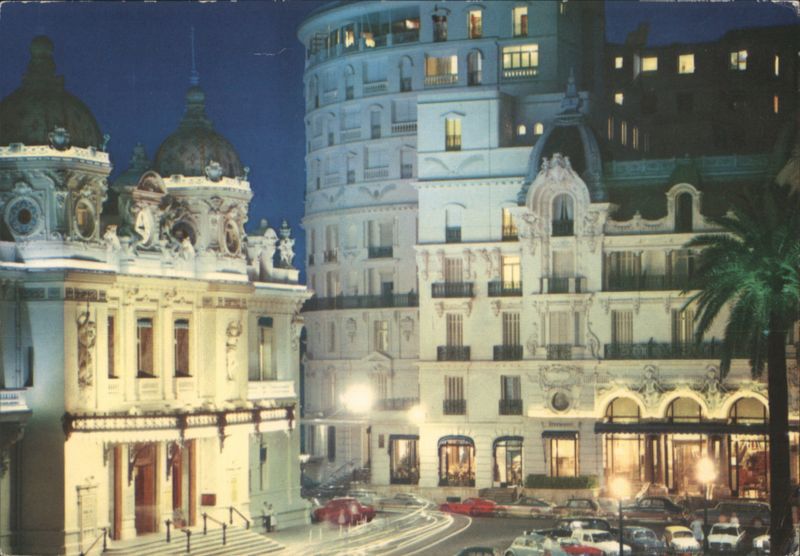Monte-Carlo Casino and Hôtel de Paris Night View Monaco