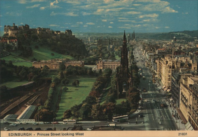 Edinburgh Princes Street looking West Scotland