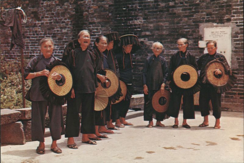 Village women outside Kam Tin Walled City, New Territories Hong Kong