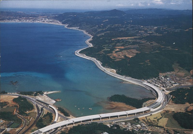 Okinawa Expressway and Nago Bay Coastal Highway Japan