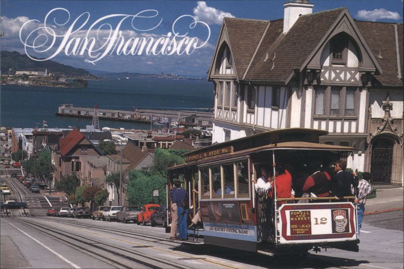 San Francisco Cable Car, Steep Street, Bay View California