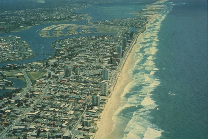 Surfers Paradise showing the canal network Australia