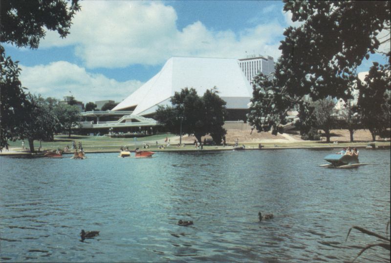 Festival Theatre beside the Torrens River, Adelaide Australia