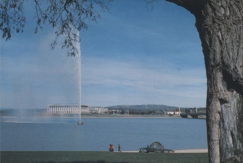 Water Jet on Lake Burley Griffin, Captain Cook Memorial Australia