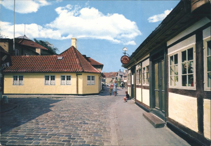 Odense H. C. Andersen's House, Cobblestone Street Denmark