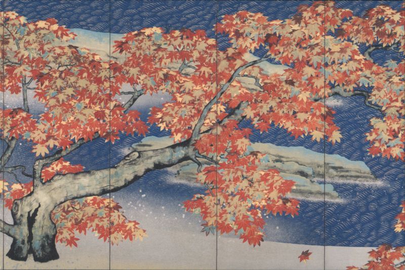 Kusuyama Taikan: Autumn Leaves, 1931 Asian