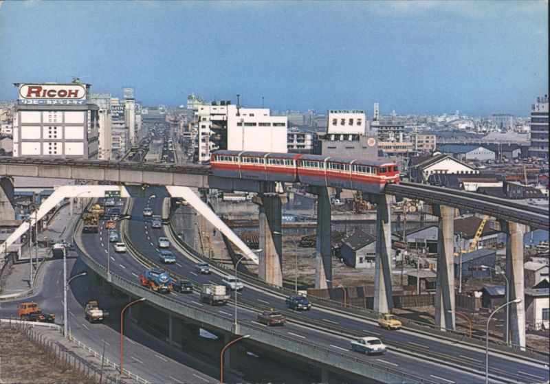 Tokyo Monorail & Highway, Hamamatsucho to Haneda Airport Japan