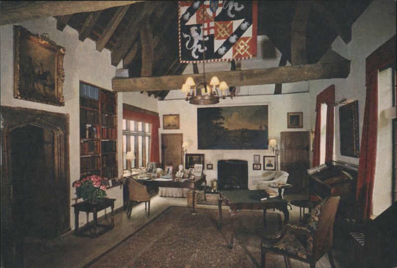 Sir Winston's Study, Chartwell, Kent - Garter Banner Westerham United Kingdom