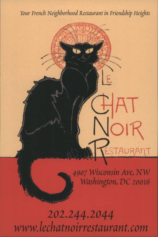 Le Chat Noir Restaurant, Black Cat, Washington, DC District of Columbia