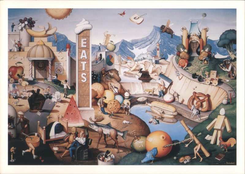 EATS Surreal Food Landscape Fantasy Art Comic, Funny