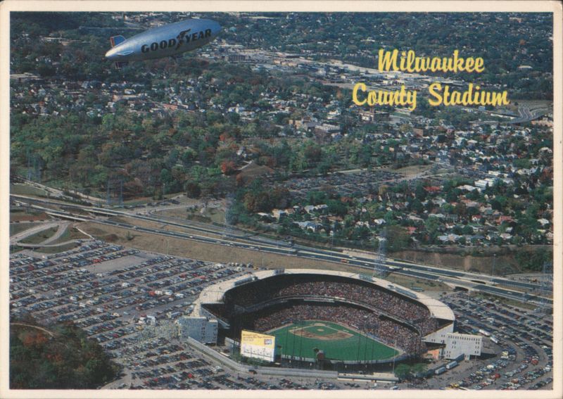 Milwaukee County Stadium, Goodyear Blimp, 1982 World Series Wisconsin