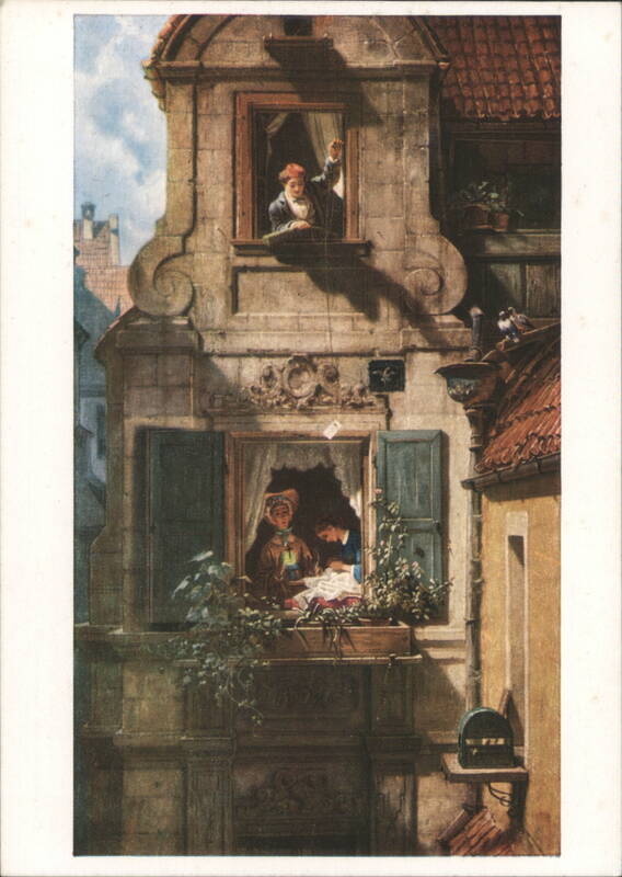 Carl Spitzweg - The Intercepted Love-letter Art