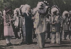 Chief Leading Eagle: Calvin Coolidge, Sioux Nation Postcard